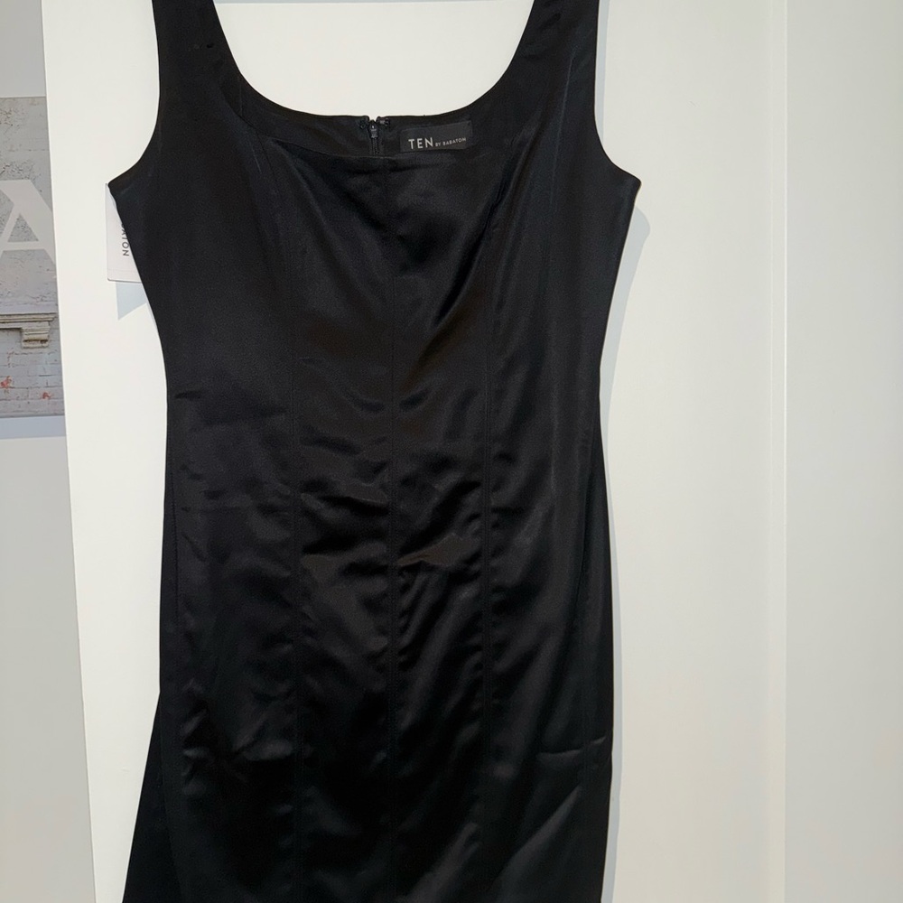 TEN by Babaton black satin dress-NWT